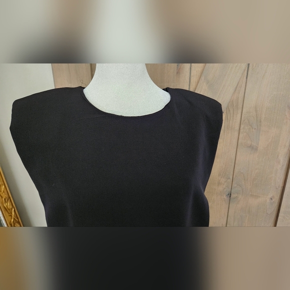 ZARA Shoulder Pad Mini Dress In Black. Size Medium NWT - Picture 13 of 14